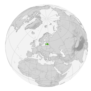 Латвия на карте мира