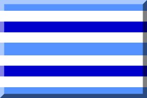 600px nine horizontal stripes White HEX-5492FF HEX-0000CC.svg
