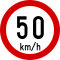 Speed limit/Teorainn luais (50 km/h)