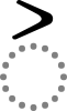 Right arrowhead above.svg