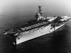 USS Saratoga (CVA-60) off Barcelona on 12 February 1965 (USN 1110849).jpg