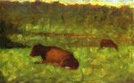 George seurat - Cows in field PC 55.jpg