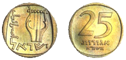 Israel 25 agorot 1960 Obverse & Reverse.gif