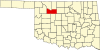 Map of Oklahoma highlighting Major County.svg