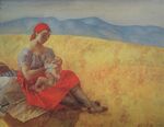 Mother by Petrov-Vodkin, study (1913, Kharkiv).jpg