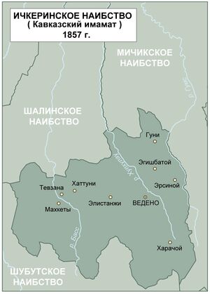 Ичкеринское наибство на карте