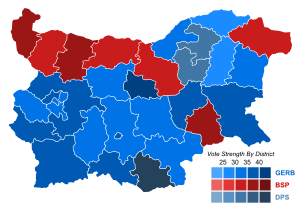 2017 Bulgarian parliamentary election - Vote Strength.svg