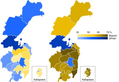 2018 Khabarovsk Krai gubernatorial election map.svg