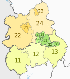 NUTS 3 regions of the West Midlands 2010 map.svg
