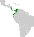 Thalurania colombica map.svg