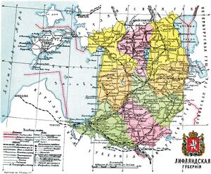 Лифляндская губерния на карте