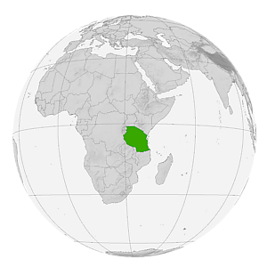 Танзания на карте мира