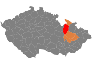 Район Шумперк на карте