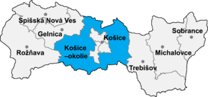 Кошице-Околье на карте