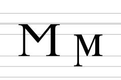 Greek letter san on font lines.svg