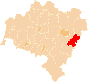 Олавский повят на карте