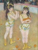 Pierre-Auguste Renoir - Acrobats at the Cirque Fernando (Francisca and Angelina Wartenberg) - Google Art Project.jpg