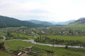 Вид на село с горы