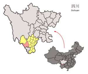Яньюань на карте