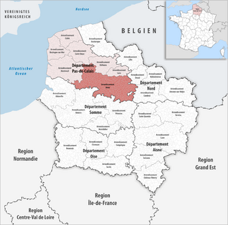 Аррас на карте