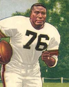 Marion Motley, American football fullback, on a 1950 football card.jpg