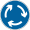 Mini-roundabout (roudabout circulation: give way to vehicles from the immediate right)