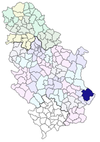 Пирот на карте