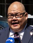 Steven Cheung addresses press outside Trump trial in New York 05-28-24 A (cropped) (cropped).jpg