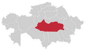 Джезказганская область на карте