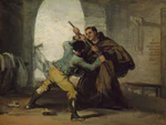 Francisco José de Goya y Lucientes - Friar Pedro Wrests the Gun from El Maragato - 1933.1073 - Art Institute of Chicago.jpg