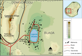 Map of Buada lagoon topo-fr.svg