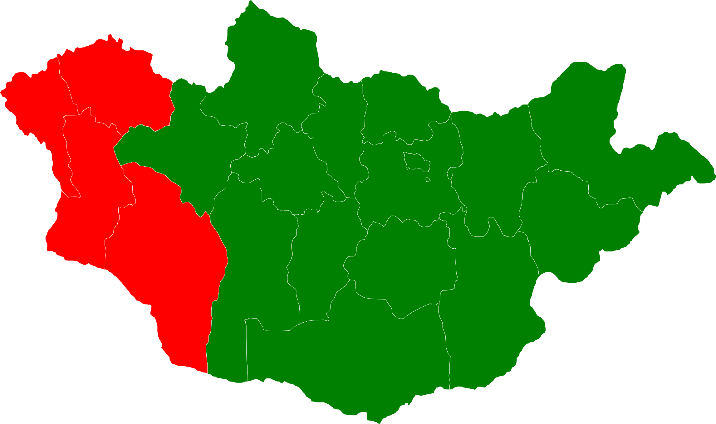 Mongolia President Elections 1993.svg