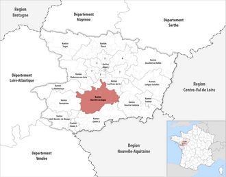 Кантон на карте департамента Мен и Луара
