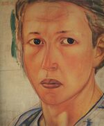 N. Grekova (Kazachka) by Petrov-Vodkin (1912, priv.col).jpg