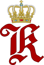 Royal Monogram of King Charles I of Württemberg, Variant.svg