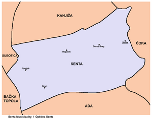 Сента на карте