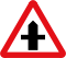 Crossroads (junction with a minor cross road)