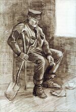 Van Gogh - Man with a spade resting - 1882.jpg