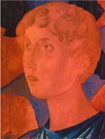 Boy's head (Red angel) by Petrov-Vodkin (1915, GRM).jpg