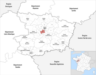 Кантон на карте департамента Мен и Луара