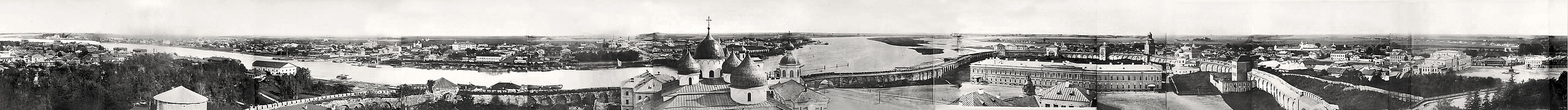 Панорама Новгорода с часозвони. 25 июля 1883год