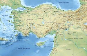 Расположение Вифинии в Малой Азии