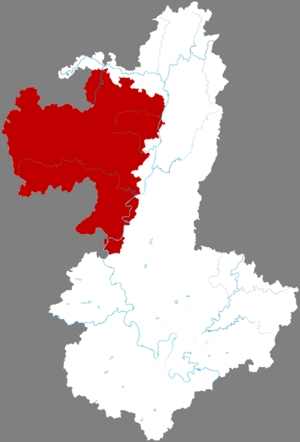 Жуншуй-Мяоский автономный уезд на карте