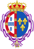 Coat of Arms of Amélie of Orléans, Queen of Portugal (Order of Queen Maria Luisa).svg