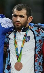 Jabrayil Hasanov at the Summer Olympics 2016 awarding ceremony.jpg