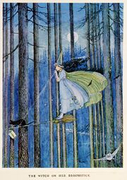 The Witch on Her Broom Stick by Ida Rentoul Outhwaite, 1921.jpg