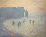 'The Beach at Étretat' by Claude Monet, 1885-86, Pushkin Museum.jpg
