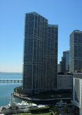 Icon Brickell North Tower from Wachovia Financial Center parking garage.jpg