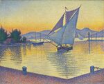 Le Port au soleil couchant, Opus 236 (Saint-Tropez) by Paul Signac, 1892.jpg
