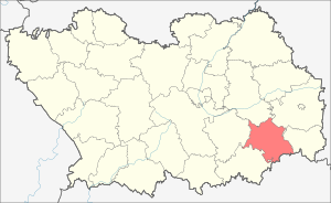 Камешкирский район на карте